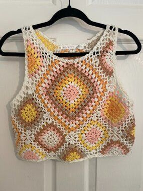 Altar'd State Crocheted cropped tank top